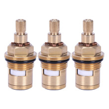 3 pcs Replacement Brass ceramic disc tap valve insert gland cartridge quarter turn