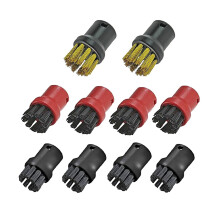 Brass Wire Brush Tool Nozzles for  Steam Cleaners with 8 Pack of Hand Tool Nozzle Bristle Brushes