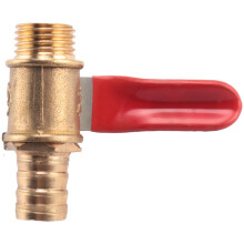 2X 10 Mm X 1/4 Pulgada PT Rosca Macho Puerto Completo Palanca Manija Manguera Barb VáLvula de Bola de LatóN