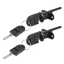 2X Zinklegierung Computer Schreibtisch Schrank Mailbox Schublade Schrank Locker Cam Lock mit SchlüSseln, Schwarz