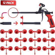 12pcs Red Nozzle for Foaming Agent, Precision Coverage for Vertical & Ceiling Coverage