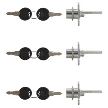 3X in Lega di Zinco Computer Desk Cabinet Mailbox Cassetto Armadio Locker Cam Lock con Chiavi, Argento