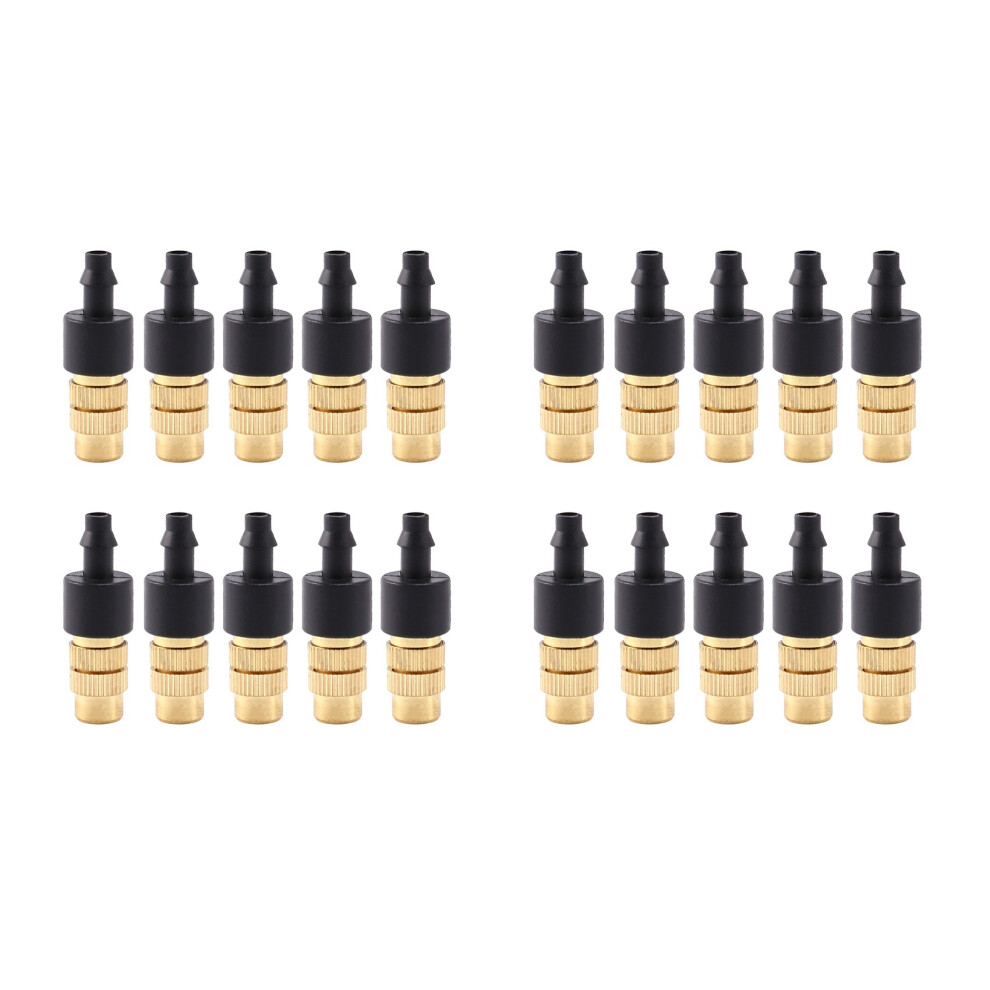 20 Pcs Adjustable Misting Nozzle For Gardening Sprinkle Brass Watering Sprinkler Sprayer For Irrigation System 4711284671287