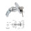 Turn T-Handle Lock with keys for Trailer Caravan ToolBox Distribution box Truck RV 4