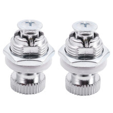 2X Lever Lock for Furniture, with Round Knob, External Thread 1.7 cm