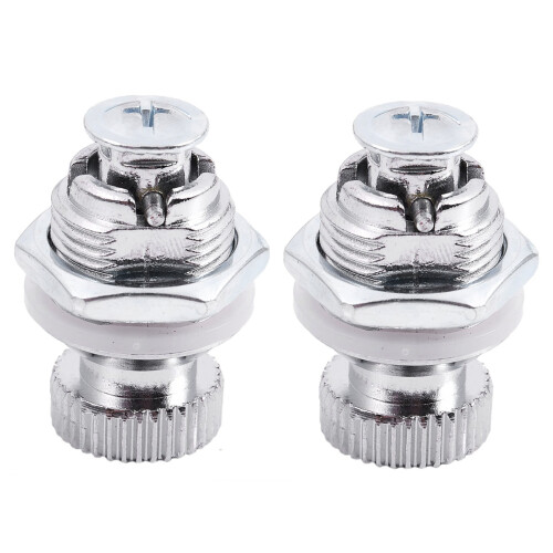 2X Lever Lock for Furniture, with Round Knob, External Thread 1.7 cm