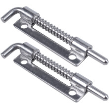 2X Hardware Spring Loaded Metal Security Bolt 3.5 inch Long Silver Tone