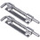 2X Hardware Spring Loaded Metal Security  Bolt  3.5 inch Long Silver Tone 1
