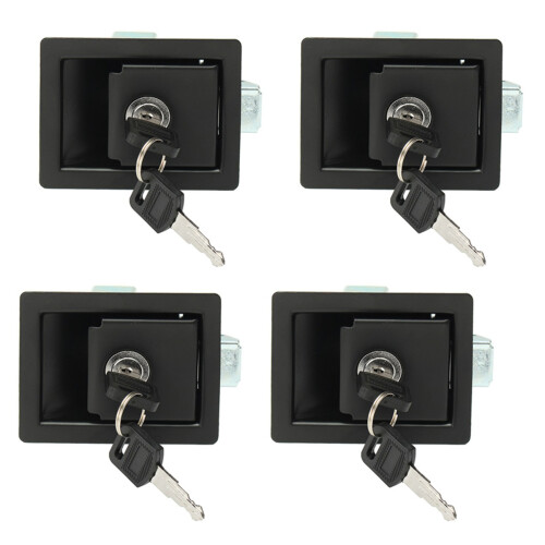 4X Rv Car Paddle Entry Door Lock  Handle Knob -Trailer Pull Type Panel Door Lock