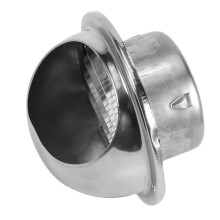2X Stainless Acciaio Ventilazione Parete Ventilazione Estrattore Scarico Gas di Scarico 80mm