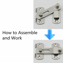 3X 20x50x70mm Stainless Steel Home Safety Gate Door Bolt Slide Lock Hardware