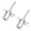 2pcs 19mm Cylinder  Diameter Silver Tone Metal Drawer Plunger Lock with 2 Keys 1