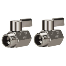 10X 304 Stainless Steel Valve(1/2 Inch Female x Male) NPT Thread, Water Flow Regulator Control Valve