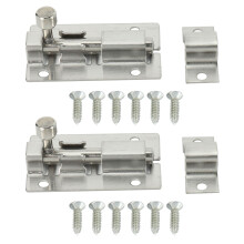 2X Door Lock Slide Bolt for Bathroom, Toilet, Shed, Bedroom, Furniture Catch  Easy Fit