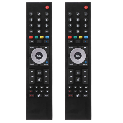 2X TP7187R Remote Control for   TV Replacement Remote Control TP7187R Black