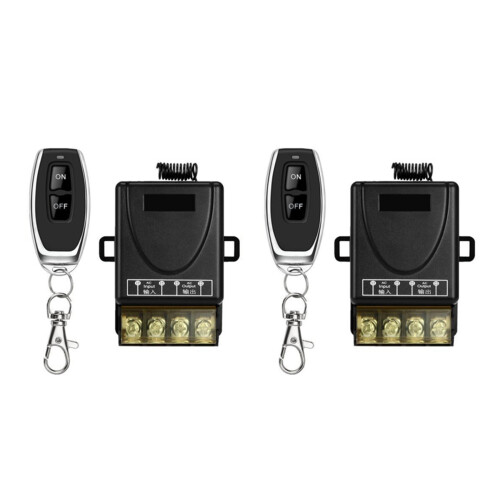 2X 433MHz 220V Water Pump Remote Control  1Ch 30A Receiver Module /OFF Wireless RF Transmitter for Light LED