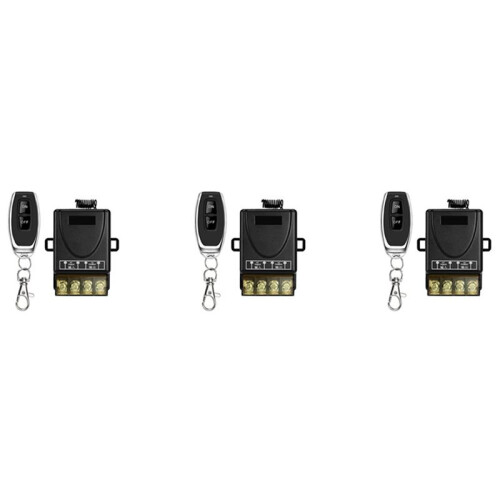 3X 433MHz 220V Water Pump Remote Control  1Ch 30A Receiver Module /OFF Wireless RF Transmitter for Light LED