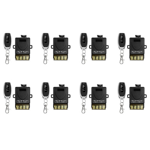 8X 433MHz 220V Water Pump Remote Control  1Ch 30A Receiver Module /OFF Wireless RF Transmitter for Light LED