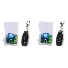 2X 12V Single Channel Relay Module Universal Wireless RF Relay Receiver + 2 CH Remote Controller