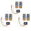 9Set 12V 24V 2.4G 50M Universal Car Wireless Winch Crane Remote Control Controller with Twin Handset Remote Range 2