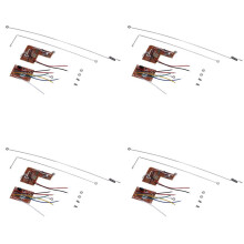 4 Set 4CH 40MHZ Remote Transmitter & Receiver Board with Antenna for DIY RC Car Robot Remote Control Toy Parts