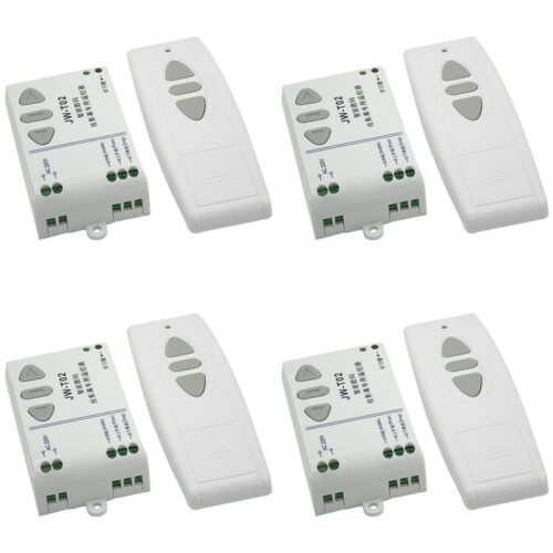 4X JW-T02 AC 220V Motor Wireless Remote Control   Down Stop Tubular Motor Controller Forward Reverse TX RX