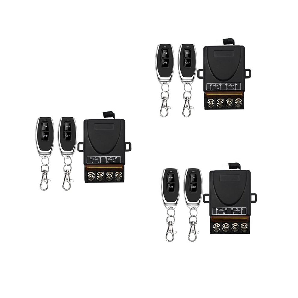 3X Ac220v 30A 1Ch 433Mhz Wireless Remote Control Rf Relay Receiver+/Off Transmitter For Electric Appliance Lamp 6032898444462