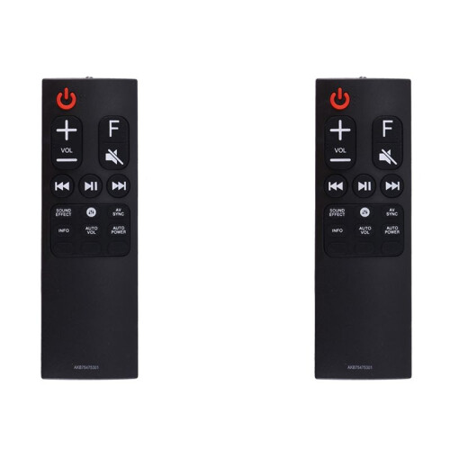 2X Replacement Remote Control AKB75475301 for  Soundbar Speaker Remote Control