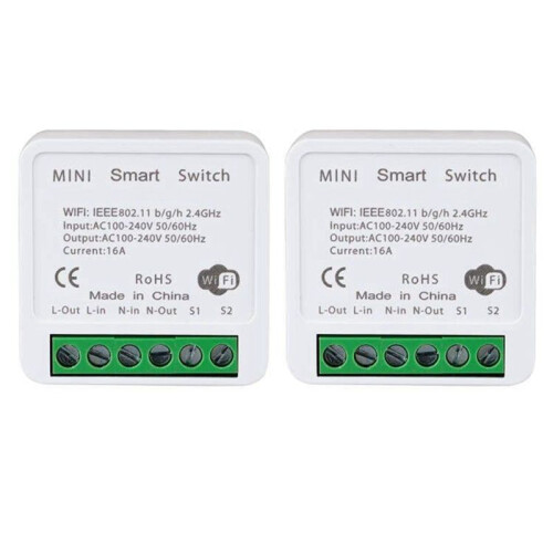 2PCS WiFi   Light , APP Remote Control, Voice Control, DIY Mode, Timer Function, LAN Control, 2 Way 16A 1