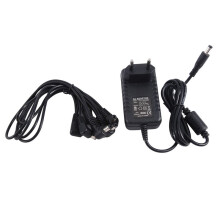 Adaptador de Alimentação para Pedal de Efeito de Guitarra, Ponta de 9 V, Negativo, 5 Vias, Cabos de Ligação em Cadeia para Pedal de Efeito de