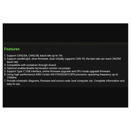 CANable V2.0 CANbus Transceiver USB to PCAN Protocol Analyzer Adapter CAN2.0 Serial Controller 2
