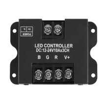 3X 30A Contact RGB RF Remote Control 12V 24V 3Channelx10A 360W/720W Controller for LED Strip Light SMD 5050
