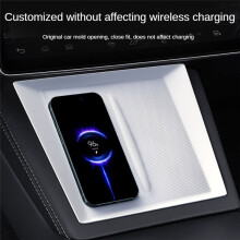 For Model 3 Highland 2024 Center Console Wireless Charger Anti-Slip Silicone Mat Interior Accessories,White