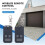 2PCS Garage Door Opener Remote Control Replacement for Liftmaster 890Max, Garage Door Remote Control 3-Button  Key Chain 4