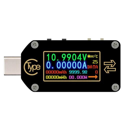 Rd Tc66 Type-C Pd Trigger USB Voltmeter Amperemeter SpäNning 2 Way StröMmäTare Multimeter Pd Laddare Batteri USB Tester1