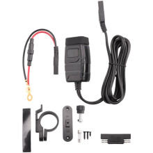 Motorcycle Phone Charger, Dual USB Type C PD & Quick Charge 3.0 Motorcycle USB Charger with Voltmeter & /Off