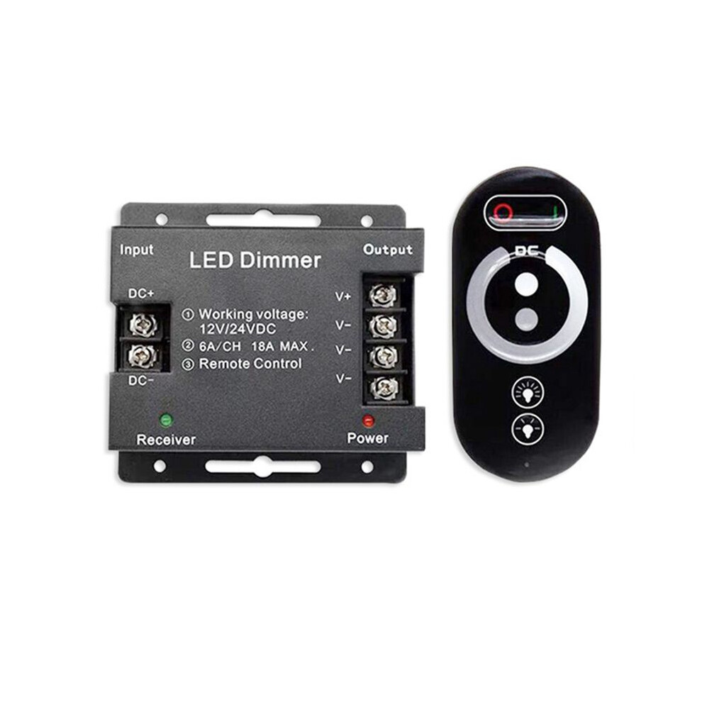 18A Led Monochrome Controller Dimmer 12V 24V With Rf Wireless Touch Remote Control For Single Color Bar Light 6034153900492