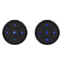 2PCS Car Steering Wheel Control Key Wireless Remote Control Button for Car Navigation DVD Steering Control
