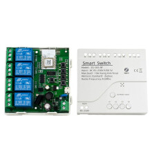 4CH Tuya Zigbee Module 85-250V Relä Home Remote Control Fungerar med Gateway för Alexa Home