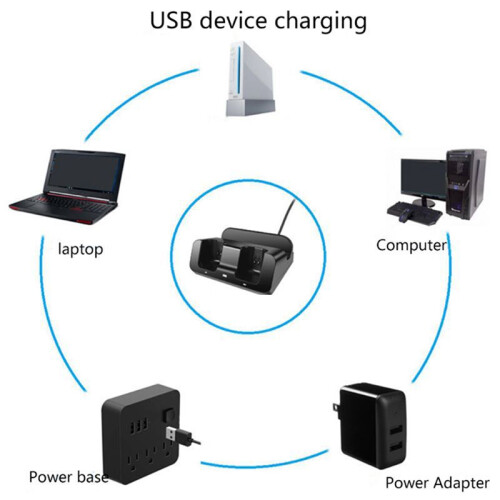 Charging Station Dock Stand Charger for  U Gamepad Remote Controller A9LC(Black) 1