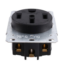 Prise 14-50R Jusqu'à 50 A, 125/250 V, Adaptée Aux Véhicules Électriques, Camping-Cars et Gros Appareils Électroménagers, Tripolaire, 4 Fils.