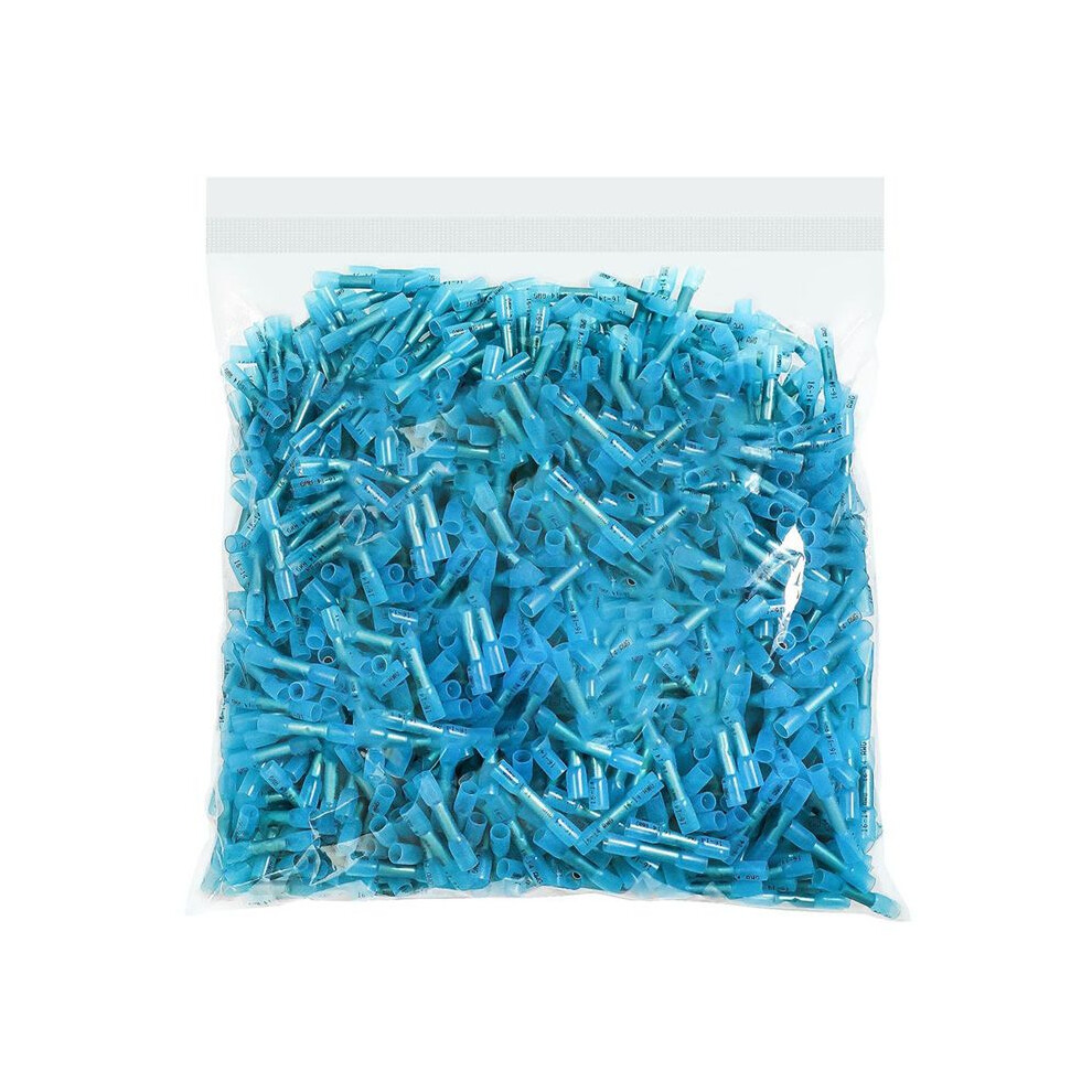 1000Pcs 16-14 Awg Heat Shrink Butt Connectors, Marine Grade Insulated Splice Electrical Connectors 6033393029925