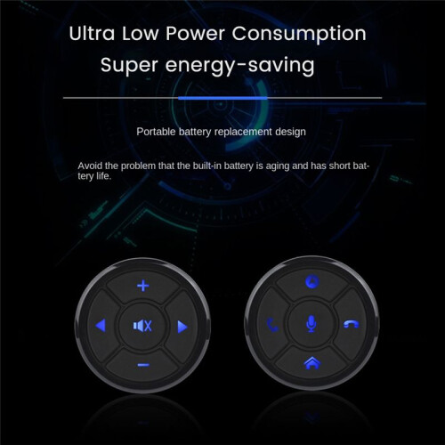 2PCS Car Steering Wheel Control Key  Wireless Remote Control Button for Car Navigation DVD Steering Control 2
