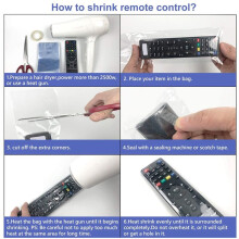 20 STKS Transparante Krimpfolie TV/Airconditioning Afstandsbediening Cover Universele Beschermtas, 8X25CM