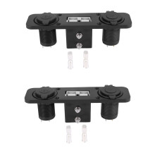 2X Flush Mount Anderson Plug Socket Double USB Charger Socket Panel for Caravan Boat Truck