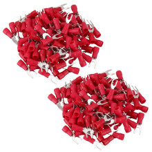300 Pcs 4mm Fork AWG 22-16 Pre Insulated Terminal Cable Lug