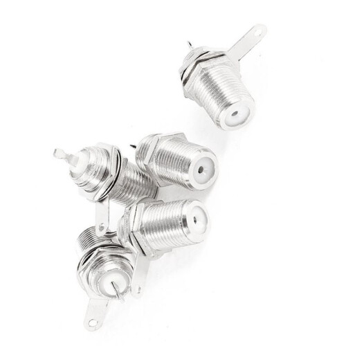 10 Pcs F Type Panel Mounted Socket Female Jack Solder Connector Adapter 2