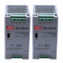 2X DR-120-24 Alimentatore da 120W per Uso Industriale Su Binario 24V5A Alimentatore per Commutazione Su Binario