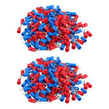 400Pz Terminale N. 4 Della Forcella Isolato 16-14 Awg Connettore Del Cavo Blu Rosso