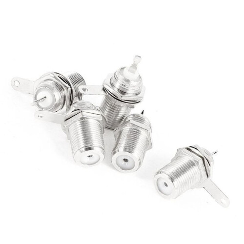 10 Pcs F Type Panel Mounted Socket Female Jack Solder Connector Adapter 1